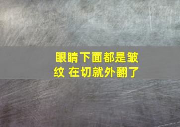 眼睛下面都是皱纹 在切就外翻了